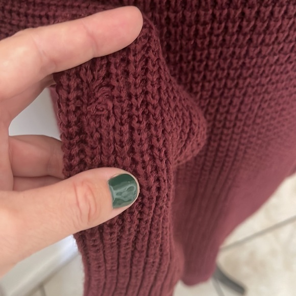 FASHION NOVA | Women’s Ultra Cozy Burgundy Open Front Cardigan Sweater Size S - Picture 6 of 6